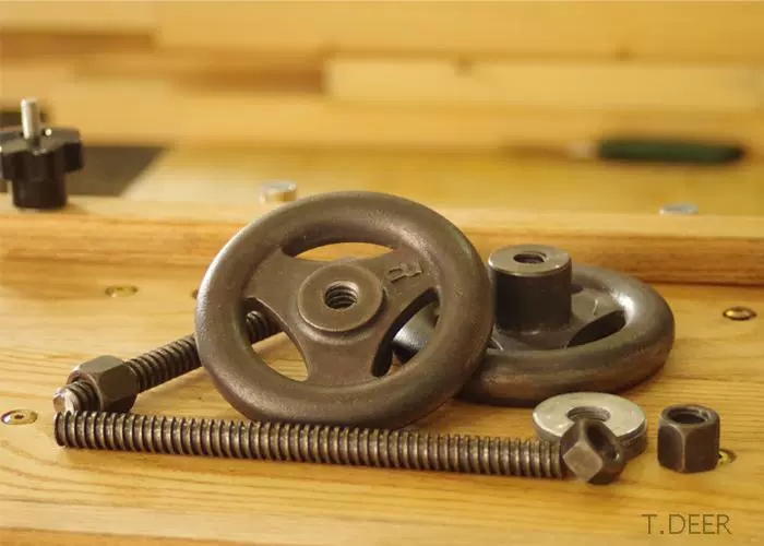 Woodworking Vise For Workbench - 목공 작업대 바이스 듀얼 휠, 주철