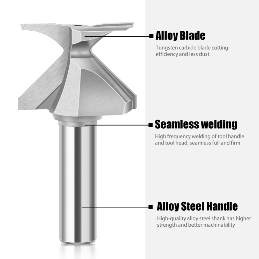 1/2인치 샹크 45도 잠금 마이터 라우터 비트 카바이 - Woodworking Drill Bits 리뷰 및 가격