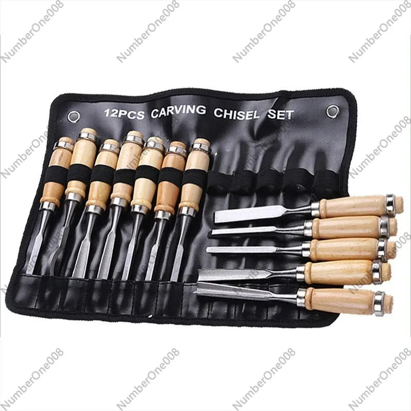 12PCS 목공 조각 도구 세트, 목재 손잡이가 있는  - Wood Chisel Set 리뷰 및 가격