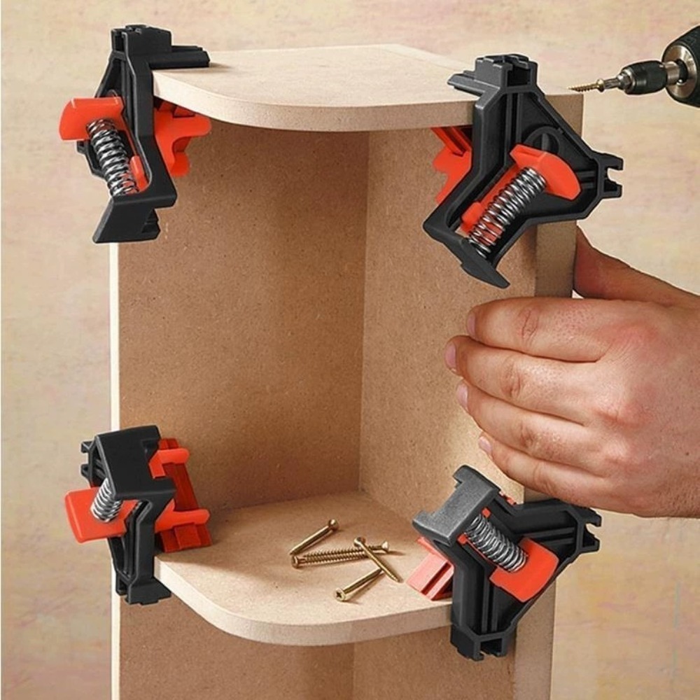 4개 90 °   직각 클램프 고정 클립 액자 코너 클 - Woodworking Man 리뷰 및 가격