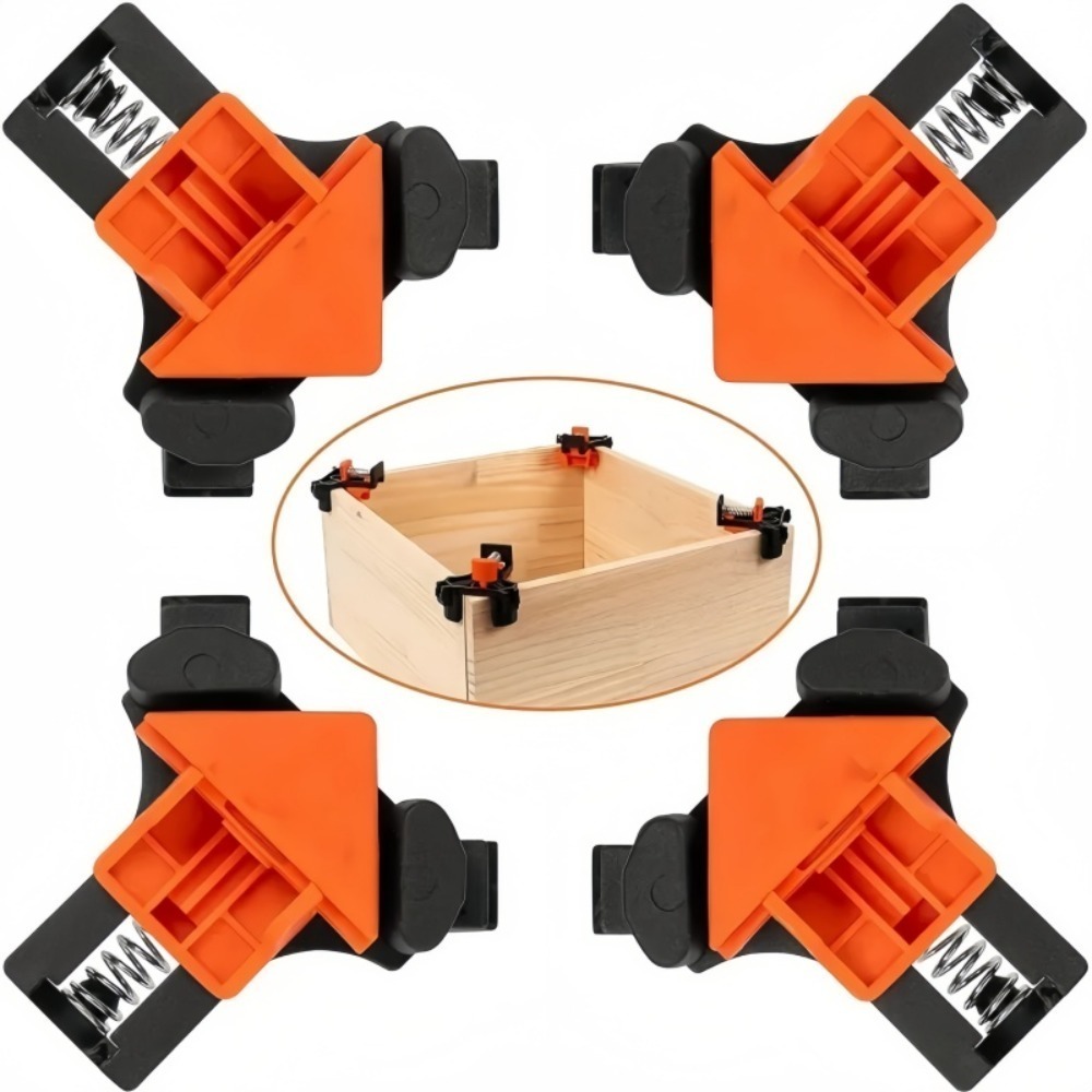 4개 90 °   직각 클램프 고정 클립 액자 코너 클 - Woodworking Man 리뷰 및 가격