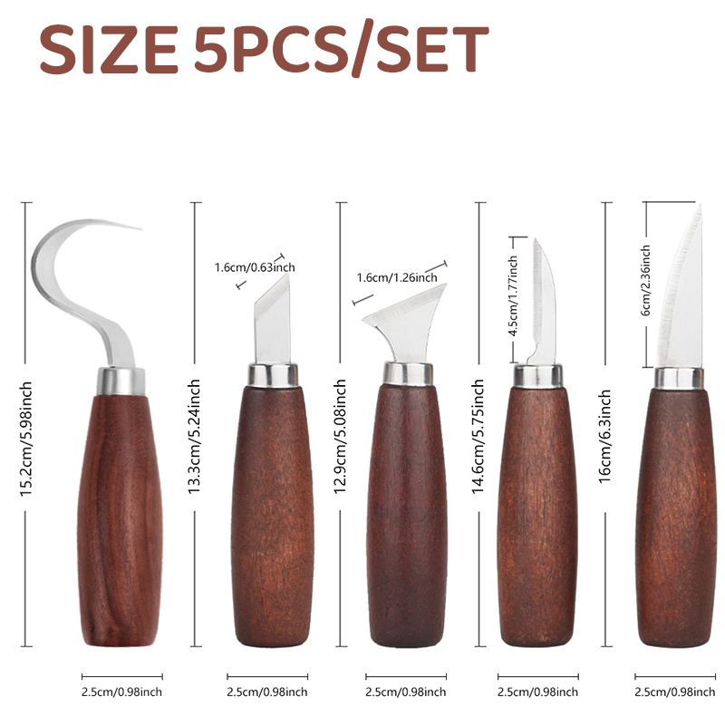 목각용 도구 5종 세트, 목공용 칼, 수공구 세트, 목 - Wood Chisel Set 리뷰 및 가격