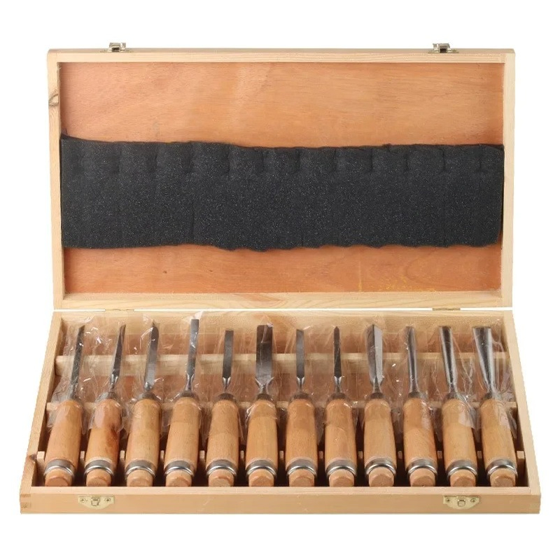 목공 작업용 수공구 세트 12개 강철 솔리드 우드 조각 - Wood Chisel Set 리뷰 및 가격