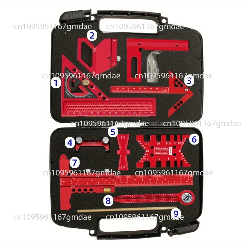 보관 상자가 포함된 목공 측정 도구 키트 10종 세트  - Woodworking Free Plans 리뷰 및 가격