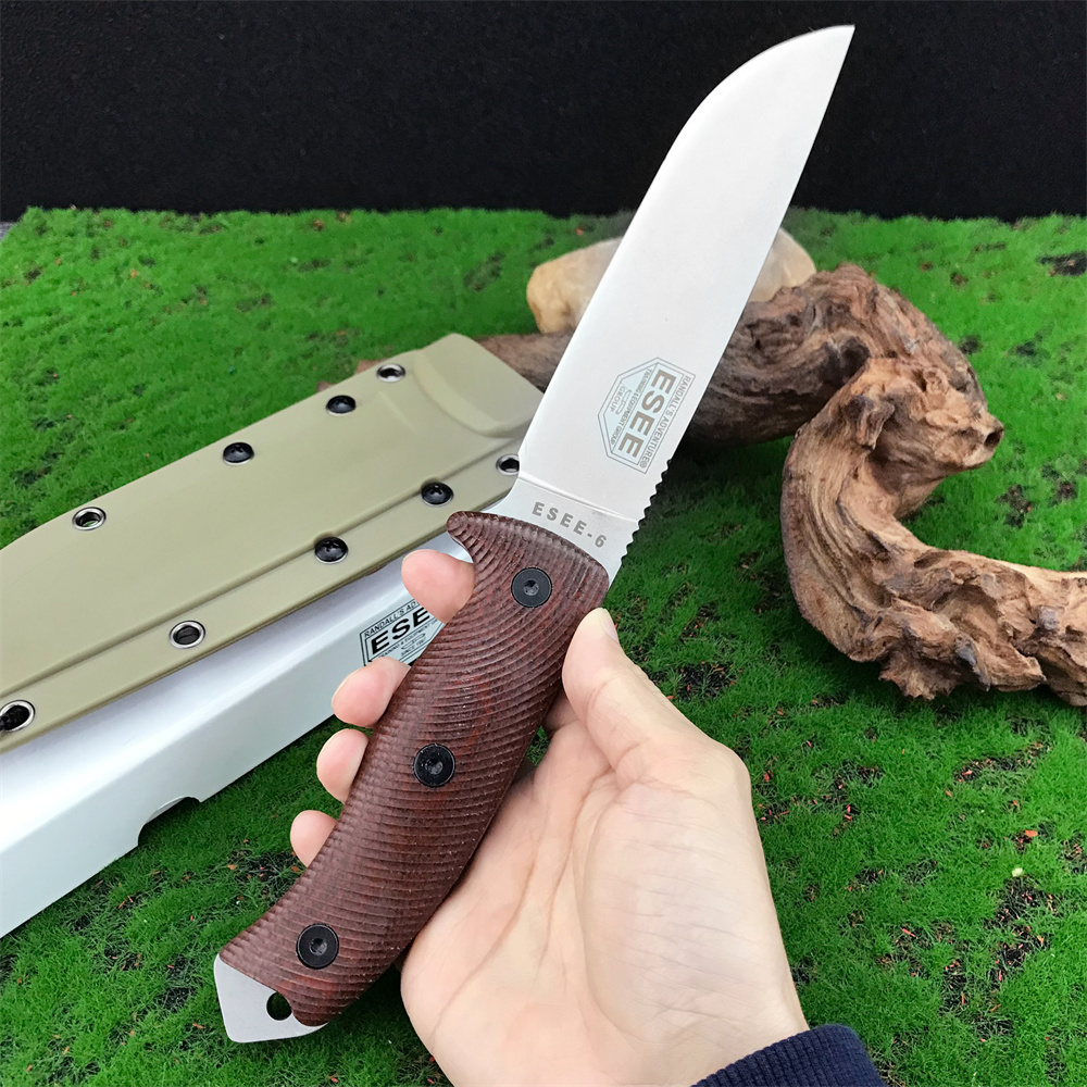 새로운 ESEE-6 고정날 나이프 D2 블레이드 G10 - Woodworking Gifts For Men 리뷰 및 가격