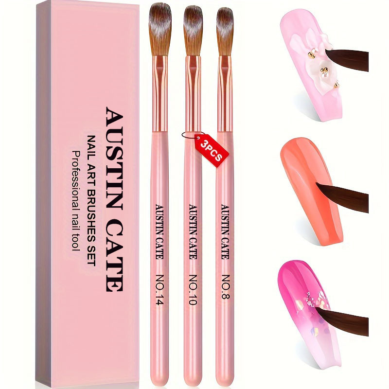 3pcs Kolinsky 아크릴 네일 브러쉬 세트 크기 - Wood Chisel Set 리뷰 및 가격