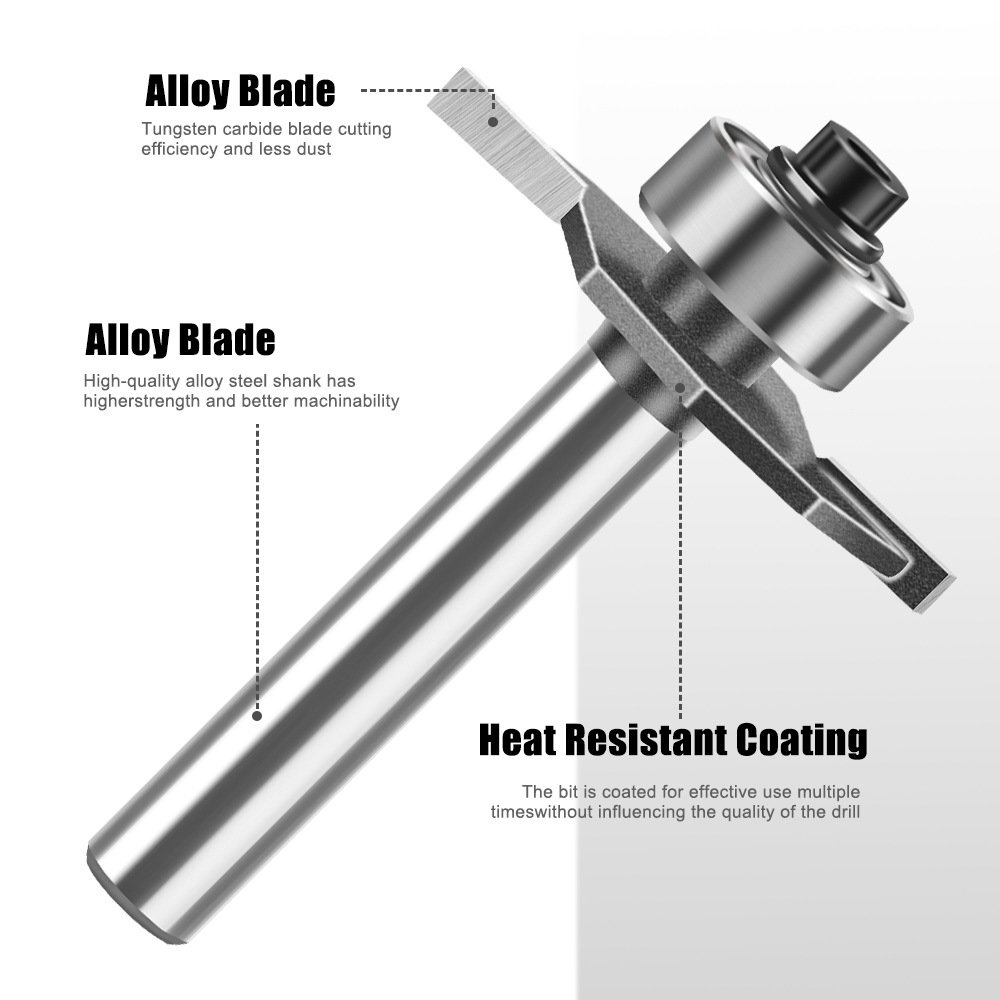1/4-1/2 핸들 볼 베어링 T자형 얇은 T 슬롯 라 - Woodworking Drill Bits 리뷰 및 가격