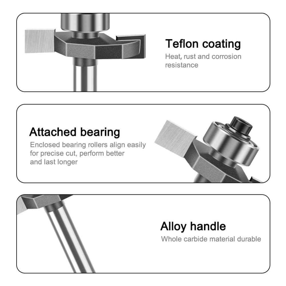 1/4-1/2 핸들 볼 베어링 T자형 얇은 T 슬롯 라 - Woodworking Drill Bits 리뷰 및 가격