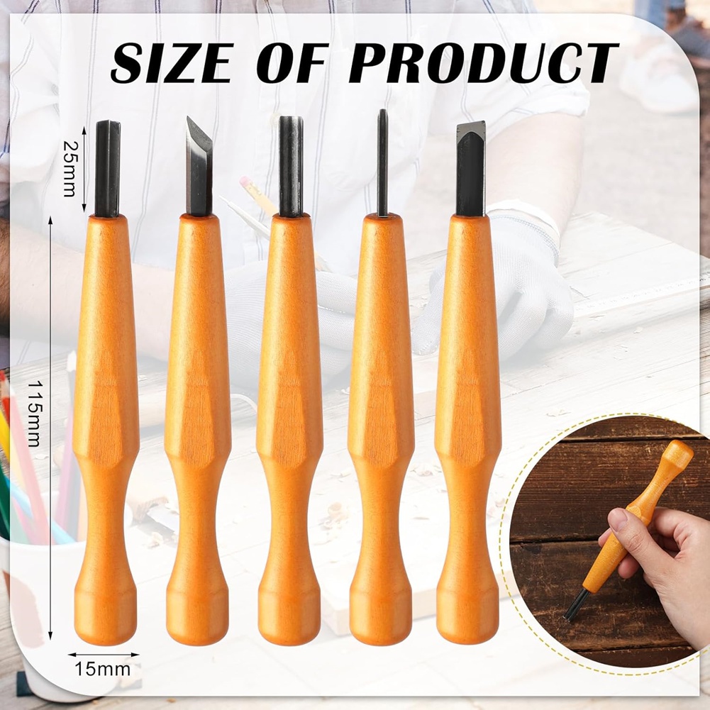 5개 린오컷 조각 도구 세트 목재 조각 칼 세트 평평한 - Wood Chisel Set 리뷰 및 가격